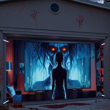 Halloween Garage Door Decorations Extra Large Horror Demon Garage Door Banner