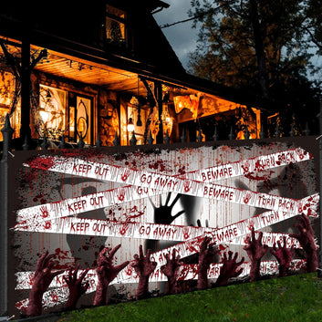 Scary Halloween Ghost Garage Door Decorations Banner Horror Ghost Bloody