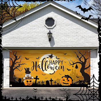 Happy Halloween Garage Door Decorations Large Halloween Garage Door Banner Cover