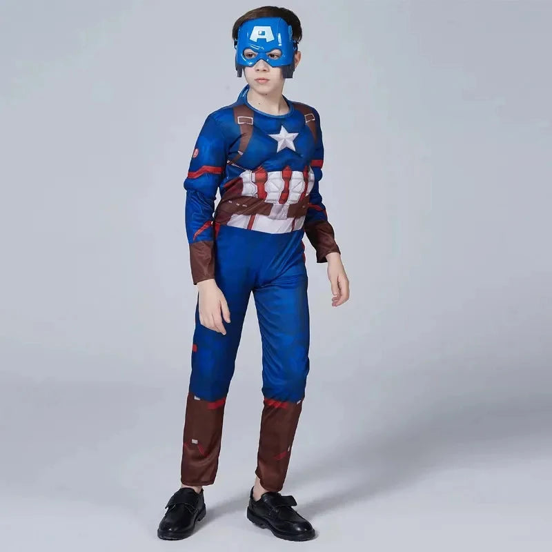 Captain America Superhero Costume – Deluxe Shield Suit for Cosplay, Halloween, and Costume Parties