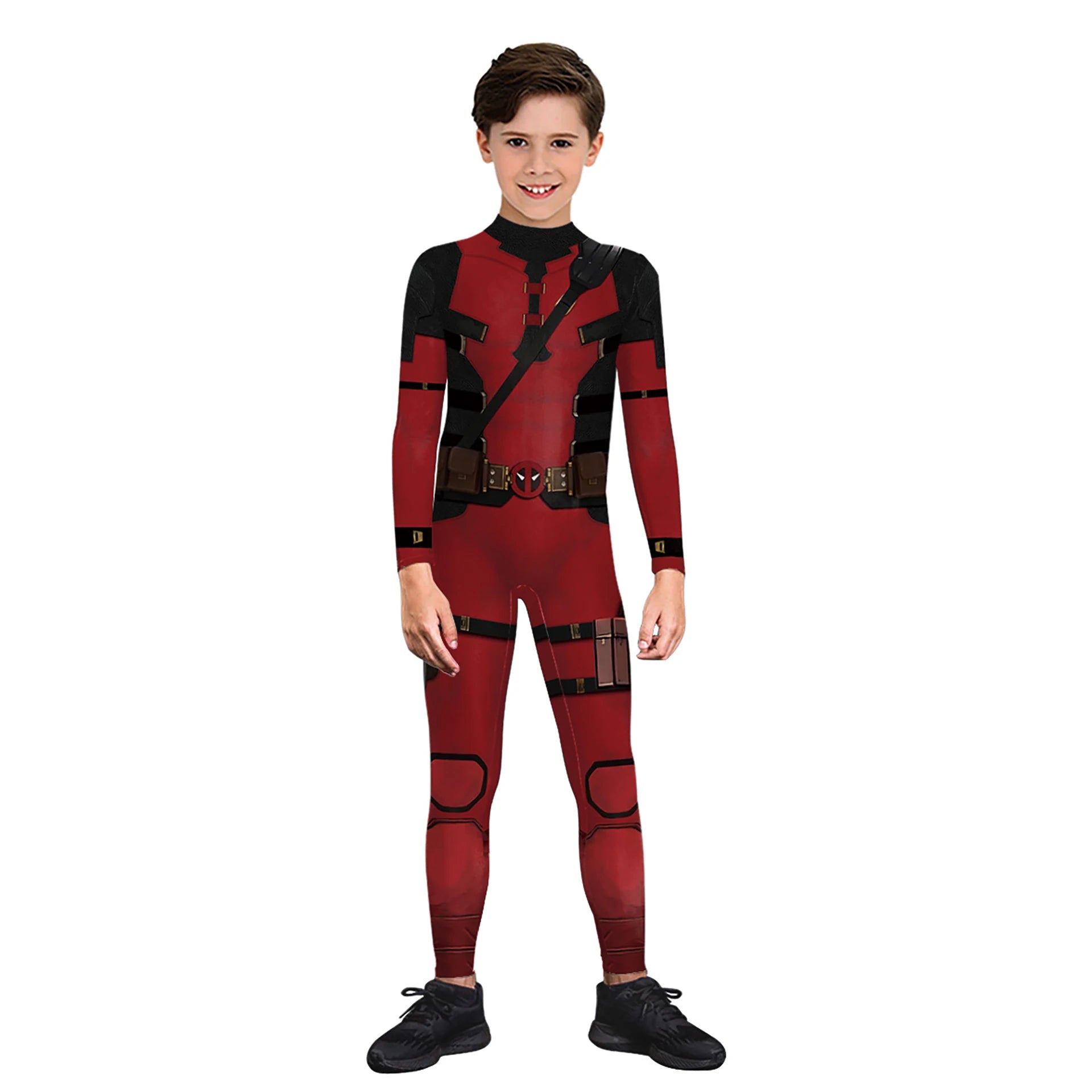 Superhero Wolverine & Deadpool Cosplay Jumpsuit - Kids Halloween Costume